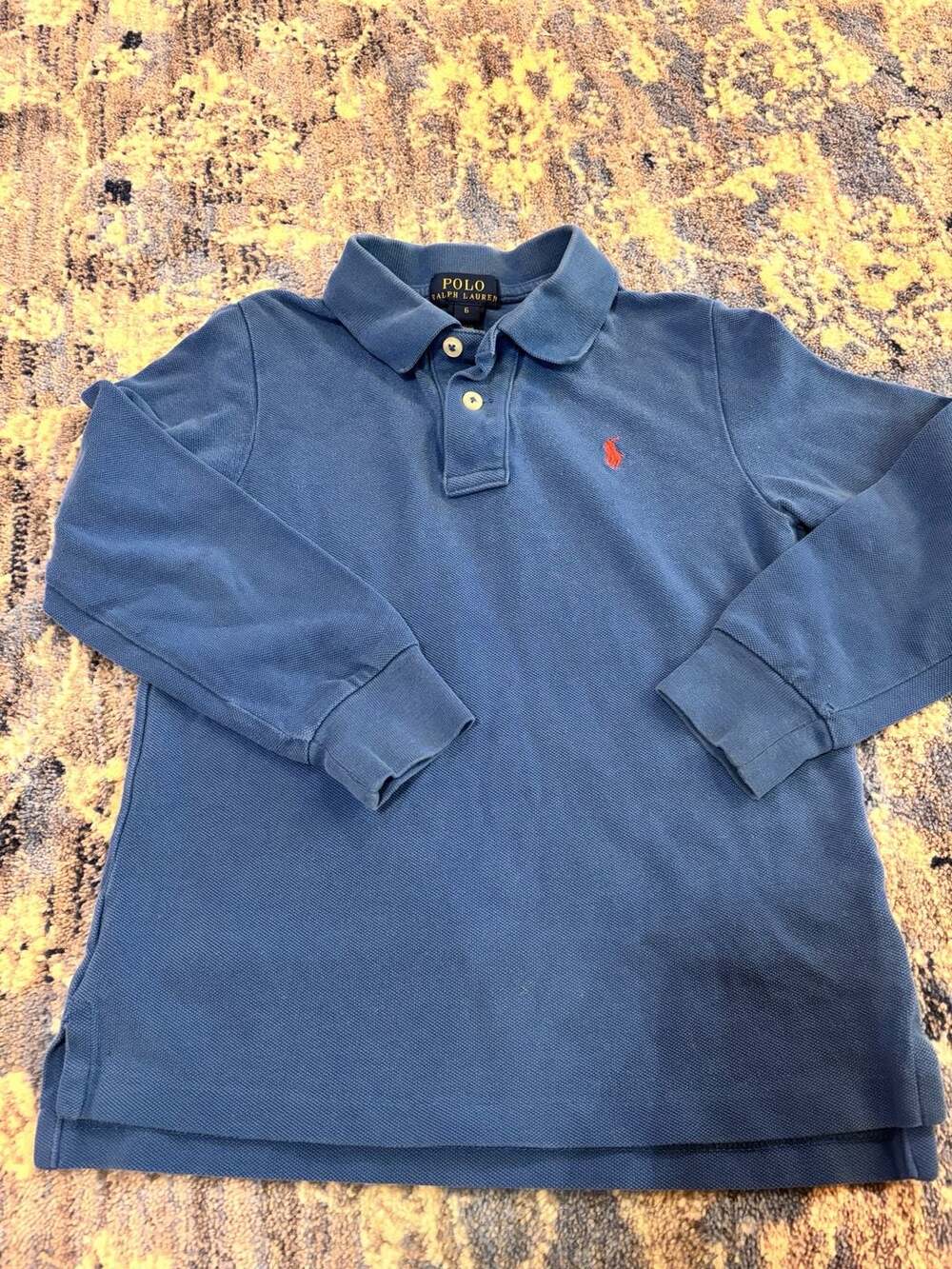 Polo Ralph Lauren Long Sleeve Polo Shirt Size 6 Blue